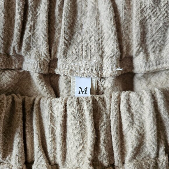 Women's Casual Cotton Linen Baggy Pants with Elastic Waist Relax Fit Lantern - Picture 4 of 4